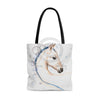 Andalusian Horse Blue Bubbles Art Tote Bag Large Bags