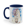 Andalusian Horse Blue Watercolor On White Art Accent Coffee Mug 11Oz