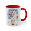 Andalusian Horse Blue Watercolor On White Art Accent Coffee Mug 11Oz