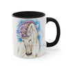 Andalusian Horse Blue Watercolor On White Art Accent Coffee Mug 11Oz
