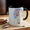 Andalusian Horse Blue Watercolor On White Art Accent Coffee Mug 11Oz