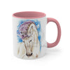 Andalusian Horse Blue Watercolor On White Art Accent Coffee Mug 11Oz