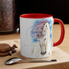 Andalusian Horse Blue Watercolor On White Art Accent Coffee Mug 11Oz
