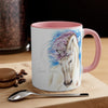 Andalusian Horse Blue Watercolor On White Art Accent Coffee Mug 11Oz