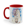 Andalusian Horse Blue Watercolor On White Art Accent Coffee Mug 11Oz