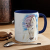 Andalusian Horse Blue Watercolor On White Art Accent Coffee Mug 11Oz