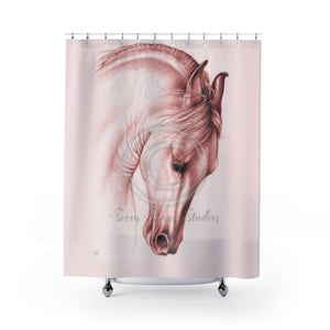 Andalusian Horse Classic Art Sepia Shower Curtains 71X74 Home Decor