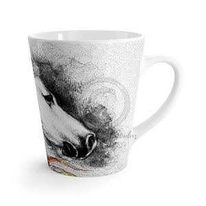 Andalusian Horse Ink Art White Latte Mug 12Oz Mug