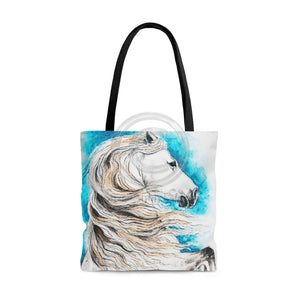 Andalusian Horse Ink Art White Tote Bag Large Bags