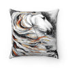 Andalusian Horse Ink Noir Art Square Pillow 14X14 Home Decor