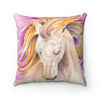 Andalusian Horse Magenta Watercolor Square Pillow Home Decor