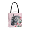 Andalusian Horse Pink Roses Art Tote Bag Bags