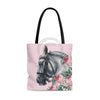Andalusian Horse Pink Roses Art Tote Bag Large Bags
