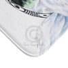 Arctic Fox Aurora Borealis Watercolor Ink Bath Mat Home Decor