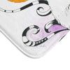 Arctic Wolf Howling Moon Doodle Ink Watercolor Bath Mat Home Decor