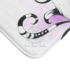 Arctic Wolf Howling Moon Doodle Ink Watercolor Bath Mat Home Decor