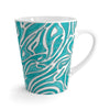 Art Nouveau Floral Pattern Teal Ink Latte Mug Mug
