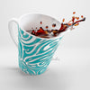 Art Nouveau Floral Pattern Teal Ink Latte Mug Mug