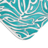 Art Nouveau Teal Pattern Bath Mat Home Decor