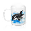 Baby Orca Blue Watercolor Ink Art Mug 11Oz