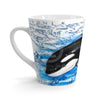 Baby Orca Vintage Map Blue Latte Mug Mug