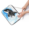 Baby Orca Whale Blue Watercolor Ink Laptop Sleeve