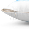 Baby Orca Whale Breaching Blue Watercolor Square Pillow Home Decor