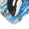 Baby Orca Whale Breaching Map Bath Mat Home Decor