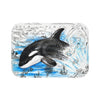 Baby Orca Whale Breaching Map Bath Mat Small 24X17 Home Decor