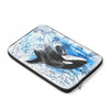 Baby Orca Whale Vintage Map Blue Laptop Sleeve