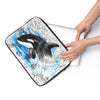 Baby Orca Whale Vintage Map Laptop Sleeve
