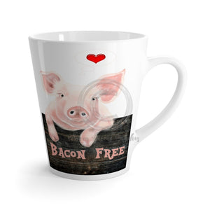 Bacon Free Watercolor White Latte Mug 12Oz Mug