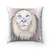 Bad Hair Day Lion Ink Watercolor Art Square Pillow Home Decor