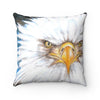 Bald Eagle Gaze Watercolor Art Square Pillow Home Decor