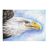 Bald Eagle Portrait Watercolor Art Velveteen Plush Blanket 30 × 40 All Over Prints