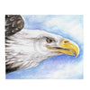 Bald Eagle Portrait Watercolor Art Velveteen Plush Blanket 50 × 60 All Over Prints