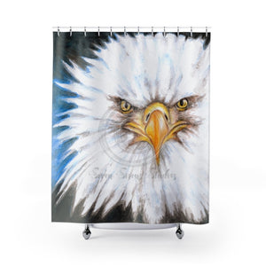 Bald Eagle Watercolor Art Shower Curtain 71X74 Home Decor