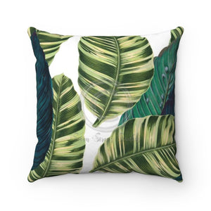 Banana Leaf Vintage Square Pillow 14X14 Home Decor