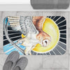 Barn Owl Landing Ink Art Bath Mat Home Decor