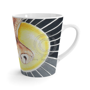 Barn Owl Landing Ink Art Latte Mug 12Oz Mug