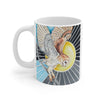Barn Owl Landing Ink Art Mug 11Oz