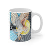 Barn Owl Landing Ink Art Mug 11Oz