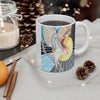 Barn Owl Landing Ink Art Mug 11Oz