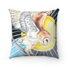 Barn Owl Landing Ink Art Square Pillow 14 × Home Decor