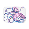 Purple Octopus Dance Ink Art Bath Mat