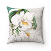 Beautiful Orchids Calligraphy Square Pillow Home Decor