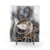 Beige Dark Octopus Watercolor Art Shower Curtains 71 X 74 Home Decor