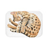 Bengal Cat Nap Watercolor Black Art Bath Mat 24 × 17 Home Decor