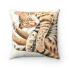 Bengal Cat Nap Watercolor Pillow Home Decor