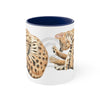 Bengal Cat Sleeping Watercolor On White Art Accent Coffee Mug 11Oz Navy /
